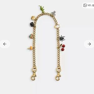 Coach Gold Chain with Colorful Charms